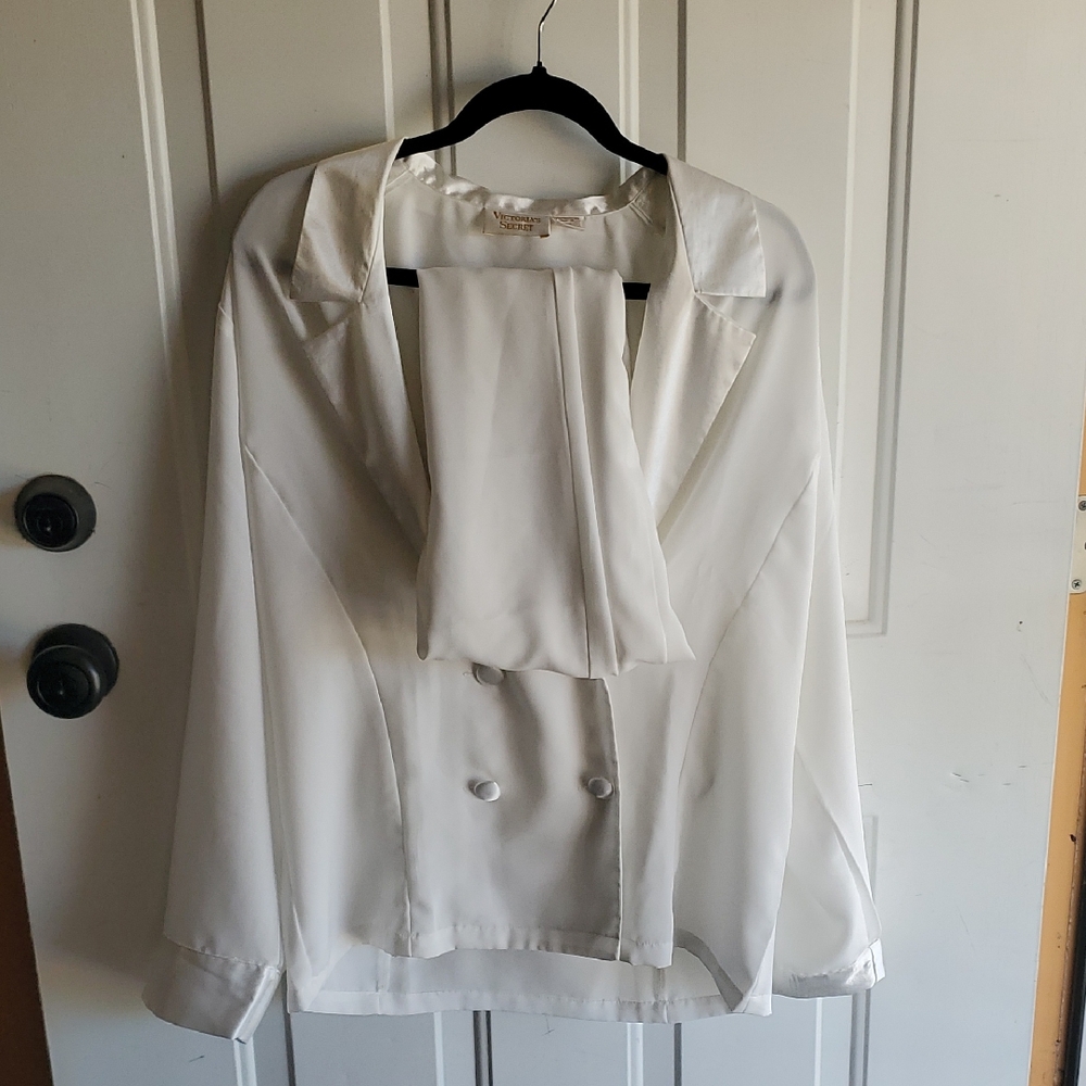 Luxurious Victoria's Secret Gold Label White Pajama Set - Vintage Sleepwear